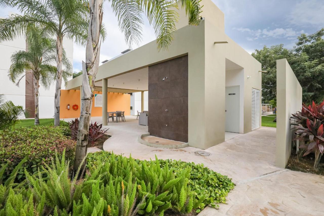 Departamento Lirios Residencial Para 5 Alberca Cancun Luaran gambar