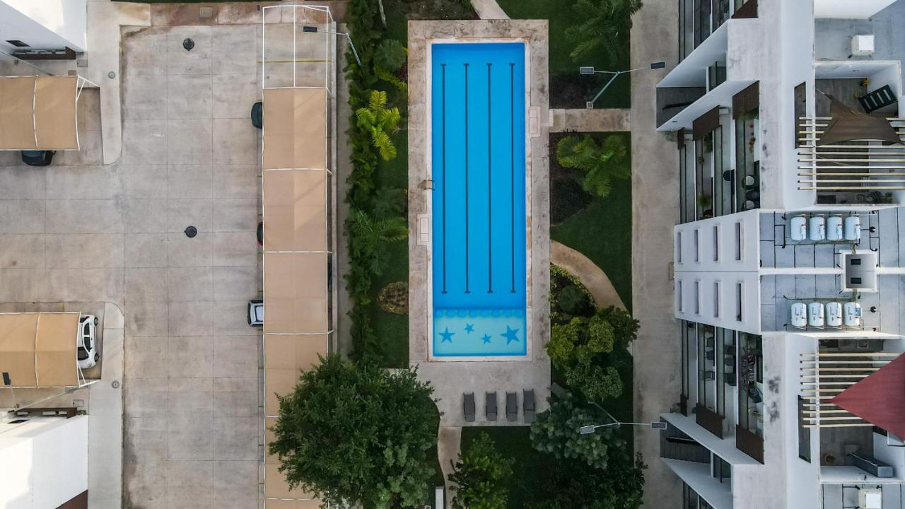 Departamento Lirios Residencial Para 5 Alberca Cancun Luaran gambar